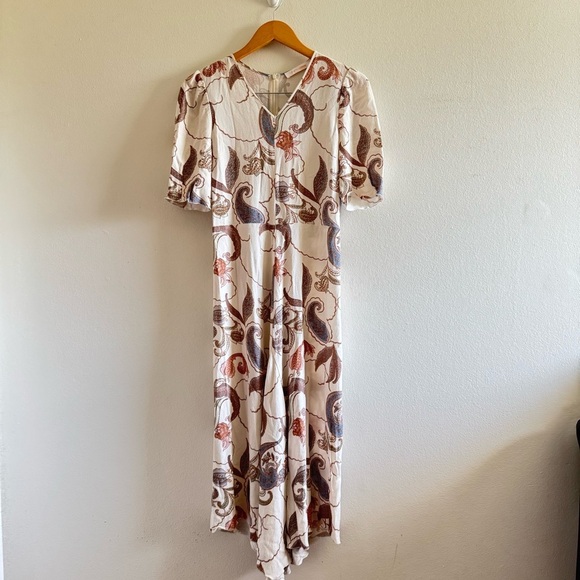 See by Chloe Cream Paisley Print Midi Dress size 38/ Medium - Picture 13 of 13